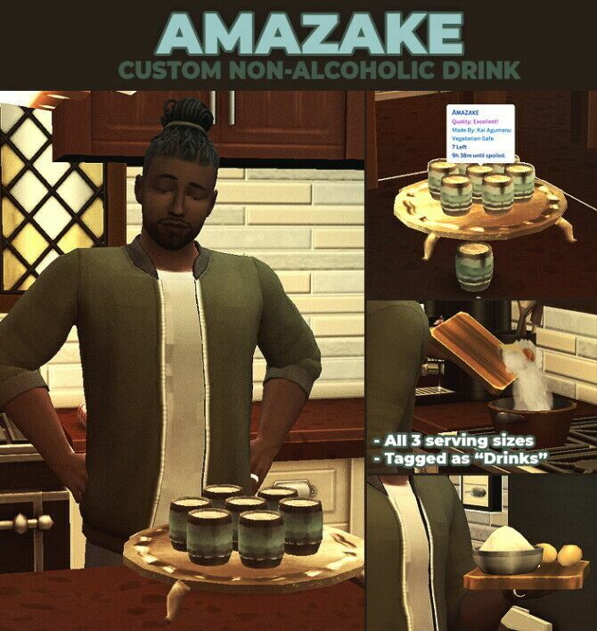 Amazake Custom Recipe By Robinklocksley 1 Amazake Custom Recipe By Robinklocksley Sims 4 CC