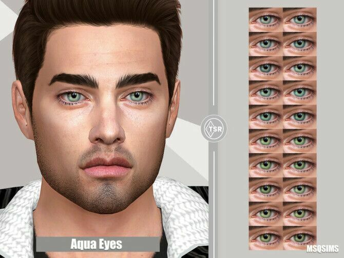 Aqua Eyes By Msqsims 1 Aqua Eyes By Msqsims Sims 4 CC