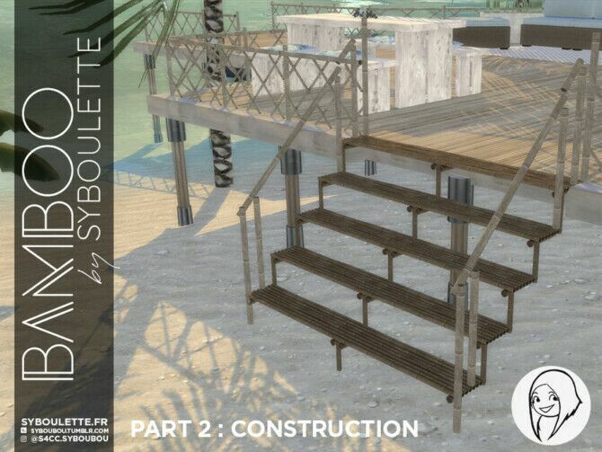 Bamboo – Part 2 (Construction) By Syboubou 2 sims 4 cc bamboo part 2 construction by syboubou 2