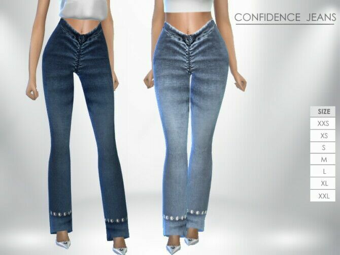Confidence Denim Flare Jeans By Puresim 1 Confidence Denim Flare Jeans By Puresim Sims 4 CC