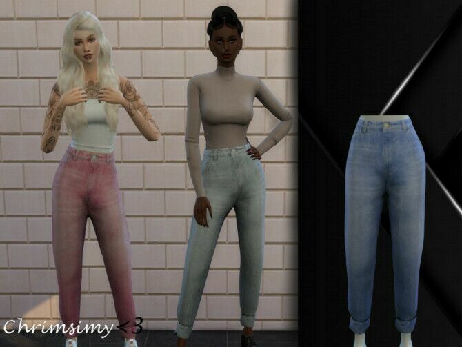 Cuffed Jeans By Chrimsimy 1 Cuffed Jeans By Chrimsimy Sims 4 CC
