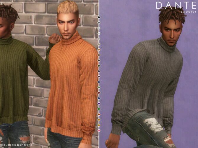 Dante Sweater By Plumbobs N Fries 1 Dante Sweater By Plumbobs N Fries Sims 4 CC