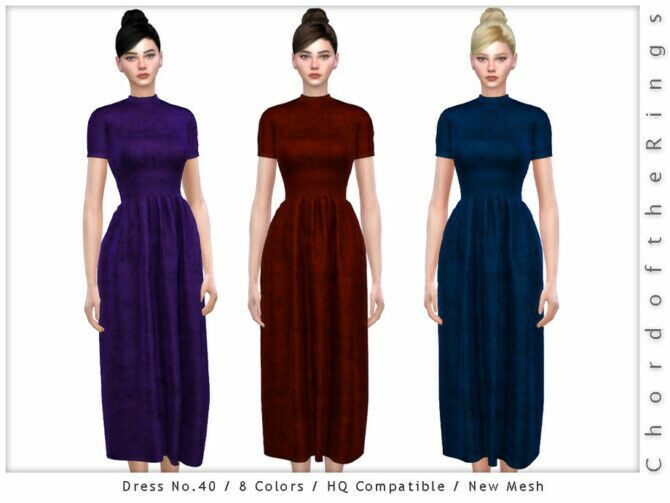 Dress No.40 By Chordoftherings 1 Dress No.40 By Chordoftherings Sims 4 CC