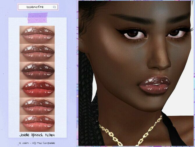 Imf Joelle Lipstick N.384 By Izziemcfire 1 Imf Joelle Lipstick N.384 By Izziemcfire Sims 4 CC