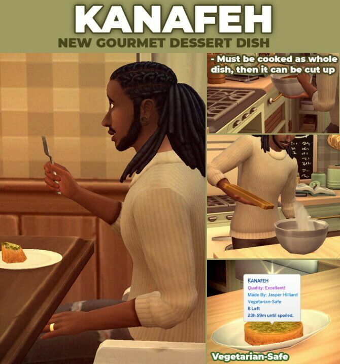 Kanafeh Custom Recipe By Robinklocksley 1 Kanafeh Custom Recipe By Robinklocksley Sims 4 CC
