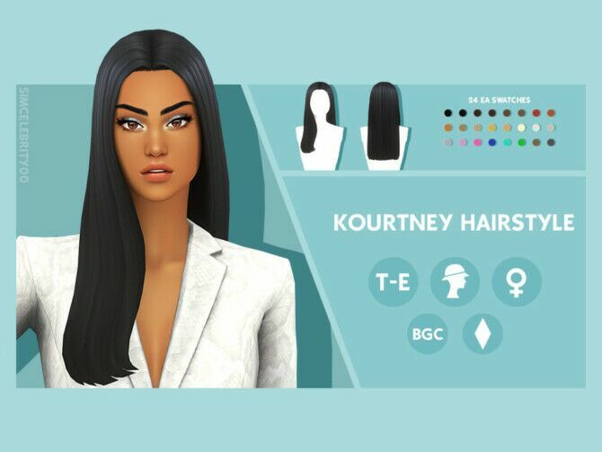 Kourtney Hairstyle By Simcelebrity00 1 Kourtney Hairstyle By Simcelebrity00 Sims 4 CC