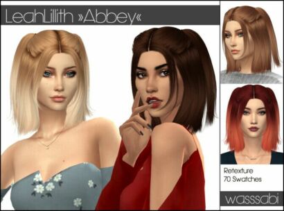 Leahlillith Abbey Hair Retextured At Wasssabi Sims Sims 4 CC