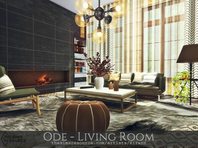 Ode – Living Room By Rirann 2 sims 4 cc ode living room by rirann 2
