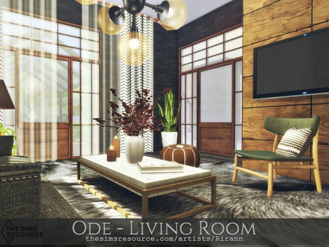 Ode – Living Room By Rirann 3 sims 4 cc ode living room by rirann 3