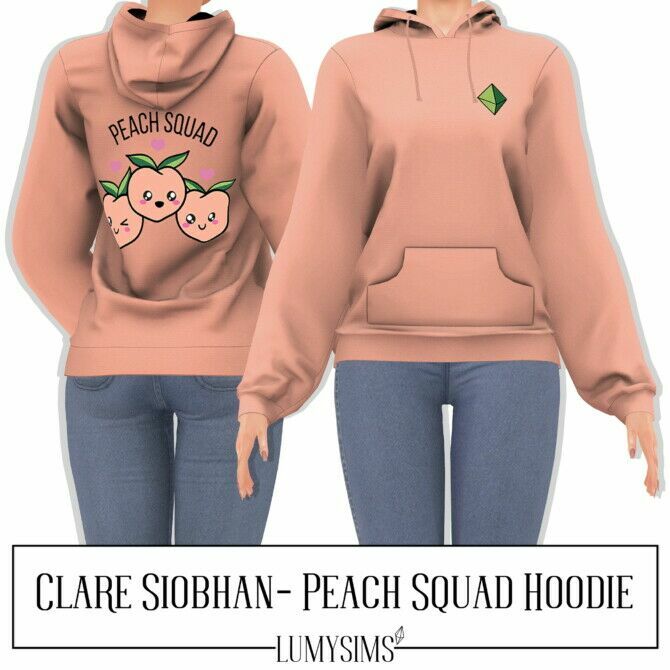 Peach Squad Hoodie At Lumy Sims 1 Peach Squad Hoodie At Lumy Sims Sims 4 CC