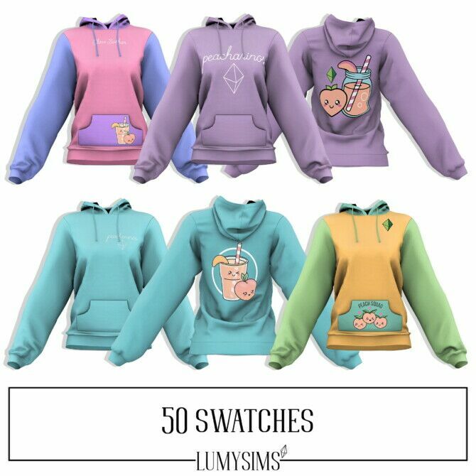 Peach Squad Hoodie At Lumy Sims 2 sims 4 cc peach squad hoodie at lumy sims 2