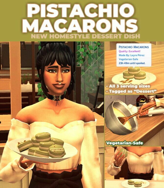 Pistachio Macarons Recipe By Robinklocksley 1 Pistachio Macarons Recipe By Robinklocksley Sims 4 CC