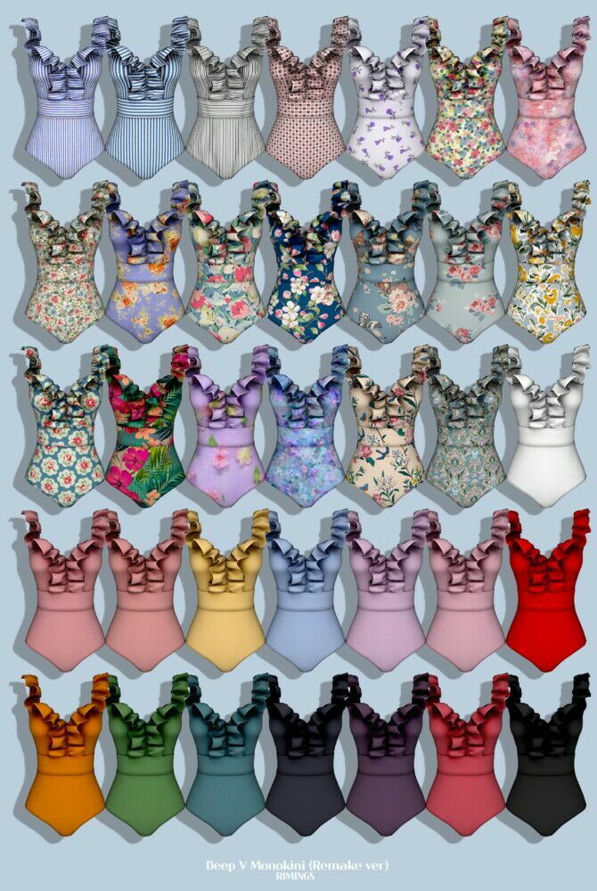 Ruffle Swimsuit At Rimings 2 sims 4 cc ruffle swimsuit at rimings 5