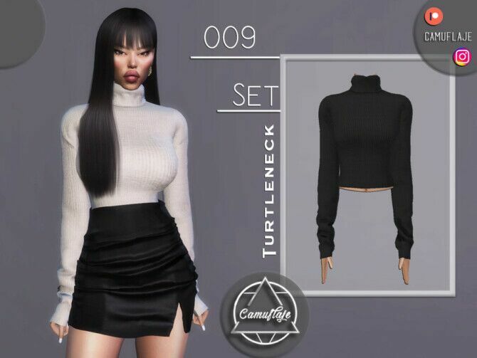 Set 009 – Turtleneck By Camuflaje 1 Set 009 – Turtleneck By Camuflaje Sims 4 CC