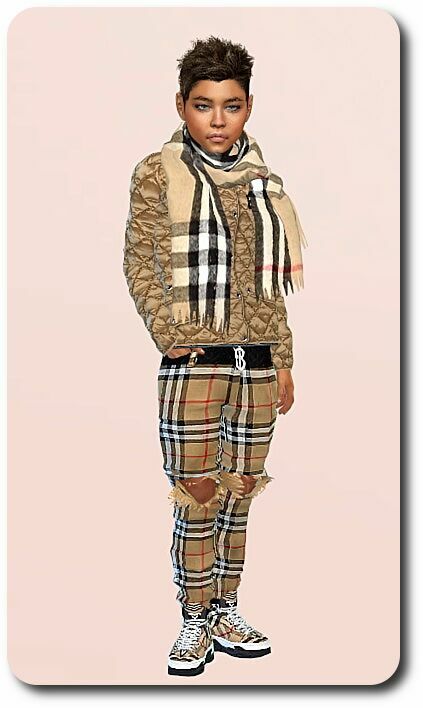 Shirt Set & Scarf For Child Boys At Sims4-Boutique 2 sims 4 cc shirt set scarf for child boys at sims4 boutique 2
