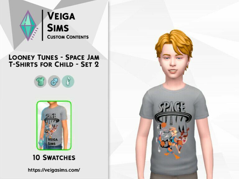 Space Jam T-Shirts For Child – Set 2 By David_Mtv 1 Space Jam T-Shirts For Child – Set 2 By David_Mtv Sims 4 CC