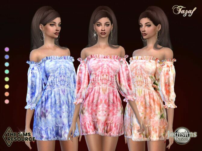 Tazaf Dress By Jomsims 1 Tazaf Dress By Jomsims Sims 4 CC