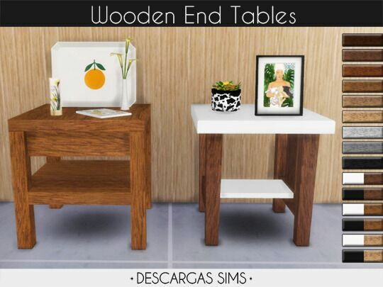 Wooden End Tables At Descargas Sims 1 Wooden End Tables At Descargas Sims Sims 4 CC