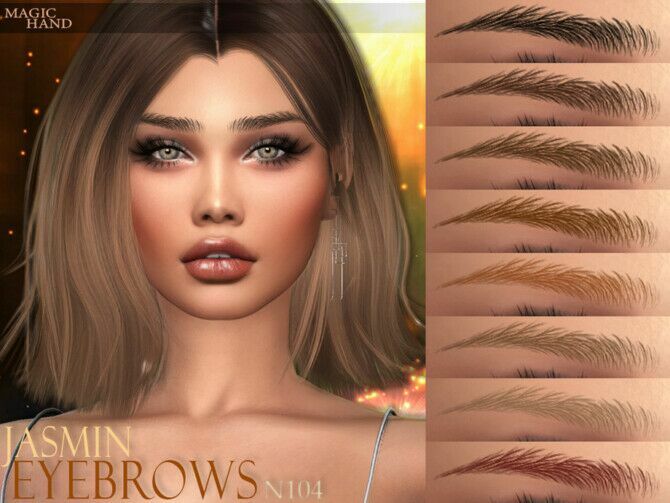 Jasmin Eyebrows N104 By Magichand 1 Jasmin Eyebrows N104 By Magichand Sims 4 CC