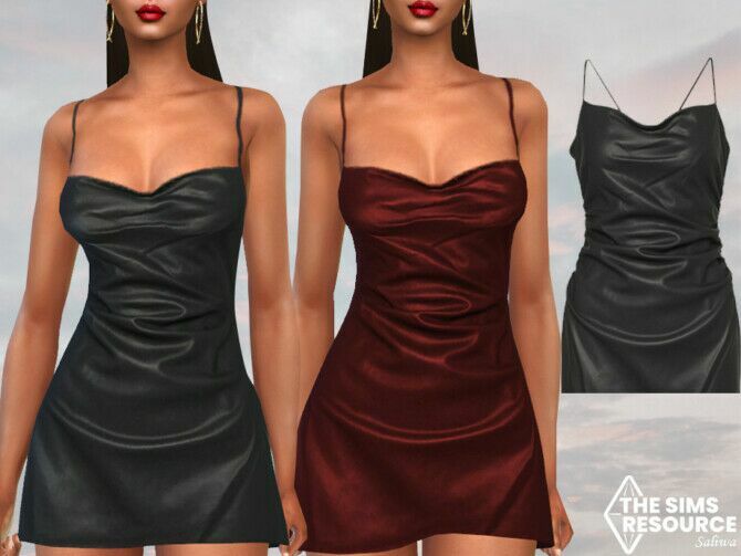 Mini Leather Party Dresses By Saliwa 1 Mini Leather Party Dresses By Saliwa Sims 4 CC