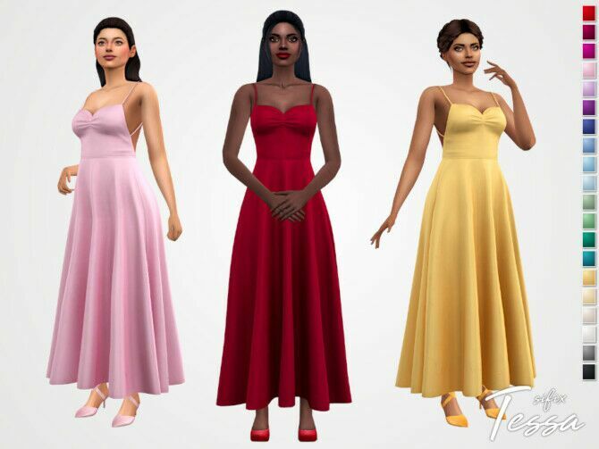 Tessa Dress By Sifix 1 Tessa Dress By Sifix Sims 4 CC