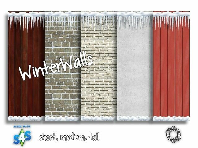 Winterwalls At All 4 Sims 1 Winterwalls At All 4 Sims Sims 4 CC