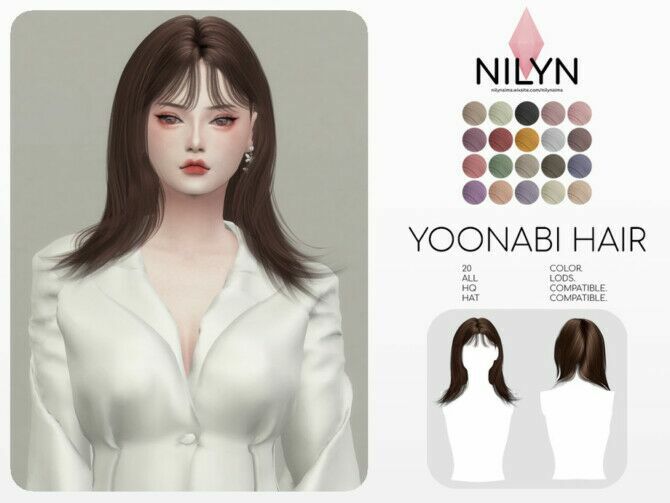 Yoonabi Hair By Nilyn 1 Yoonabi Hair By Nilyn Sims 4 CC