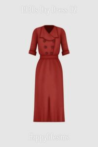 1930S DAY Dress 02 At Happy Life Sims Sims 4 CC