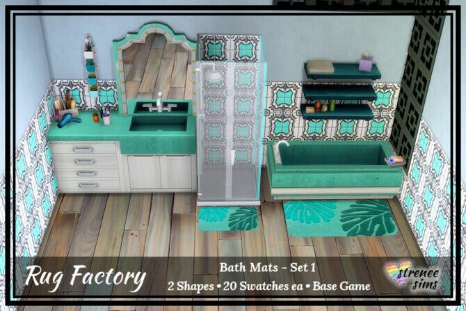 20 Bath Mats With Bonus Mats At Strenee Sims 1 20 Bath Mats With Bonus Mats At Strenee Sims Sims 4 CC