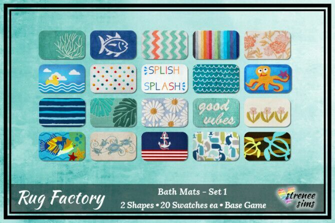 20 Bath Mats With Bonus Mats At Strenee Sims 2 sims 4 cc 20 bath mats with bonus mats at strenee sims 3