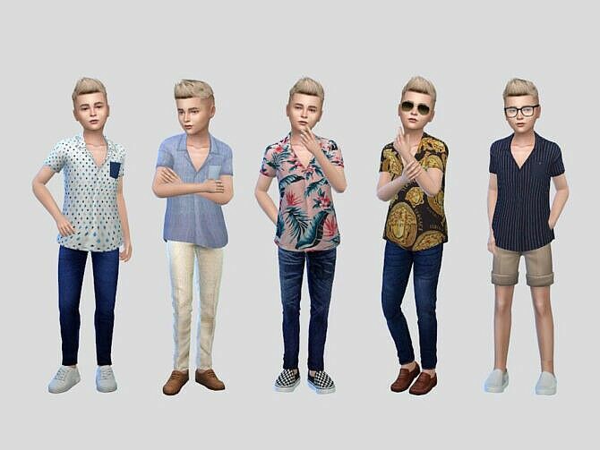 Abrigo Casual Shirt Boys By Mclaynesims 1 Abrigo Casual Shirt Boys By Mclaynesims Sims 4 CC