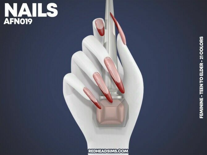 Af Nails N019 At Redheadsims 1 Af Nails N019 At Redheadsims Sims 4 CC