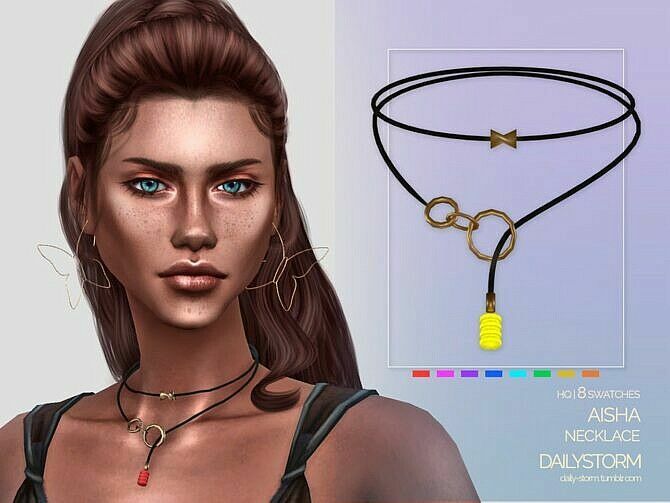 Aisha Necklace By Dailystorm 1 Aisha Necklace By Dailystorm Sims 4 CC