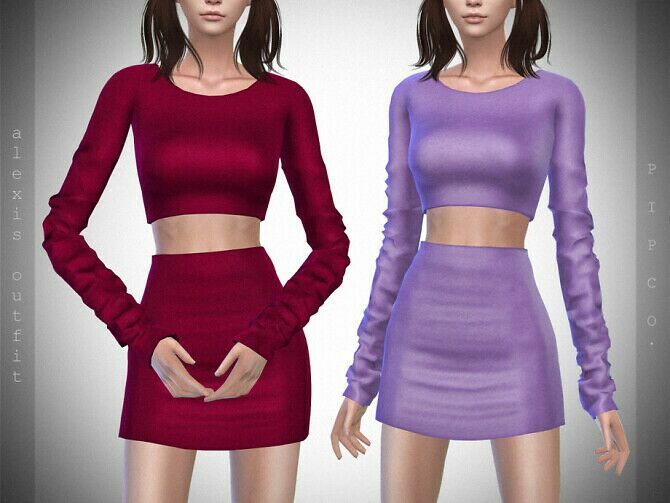 Alexis Outfit By Pipco 1 Alexis Outfit By Pipco Sims 4 CC
