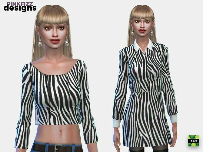 Animal Print SET By Pinkfizzzzz 1 Animal Print SET By Pinkfizzzzz Sims 4 CC