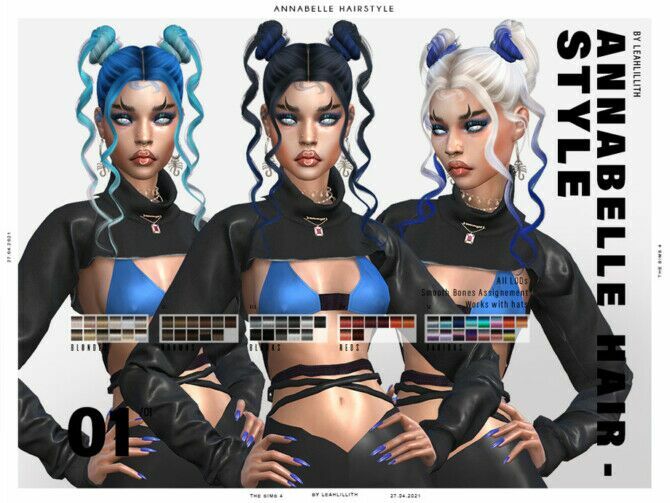 Annabelle Hairstyle By Leah Lillith 1 Annabelle Hairstyle By Leah Lillith Sims 4 CC
