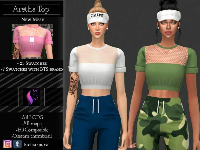Aretha TOP By Katpurpura 1 Aretha TOP By Katpurpura Sims 4 CC