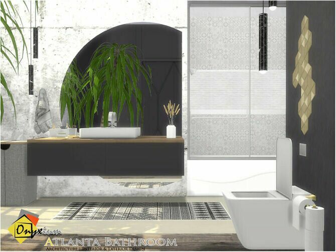 Atlanta Bathroom By Onyxium 1 Atlanta Bathroom By Onyxium Sims 4 CC