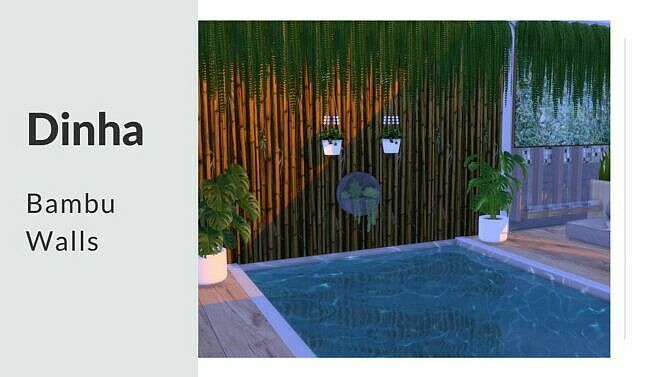 Bambu Walls At Dinha Gamer 1 Bambu Walls At Dinha Gamer Sims 4 CC
