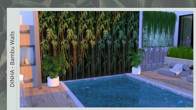 Bambu Walls At Dinha Gamer 2 sims 4 cc bambu walls at dinha gamer 2