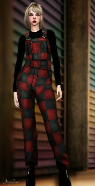 Base Game Compatible Denim Overalls At Jenni Sims 1 Base Game Compatible Denim Overalls At Jenni Sims Sims 4 CC