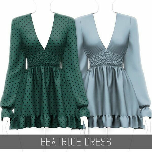 Beatrice Short Dress At Simpliciaty 1 Beatrice Short Dress At Simpliciaty Sims 4 CC