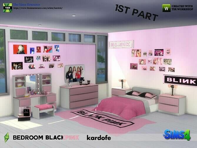 Bedroom Blackpink 1ST Part By Kardofe 1 Bedroom Blackpink 1ST Part By Kardofe Sims 4 CC