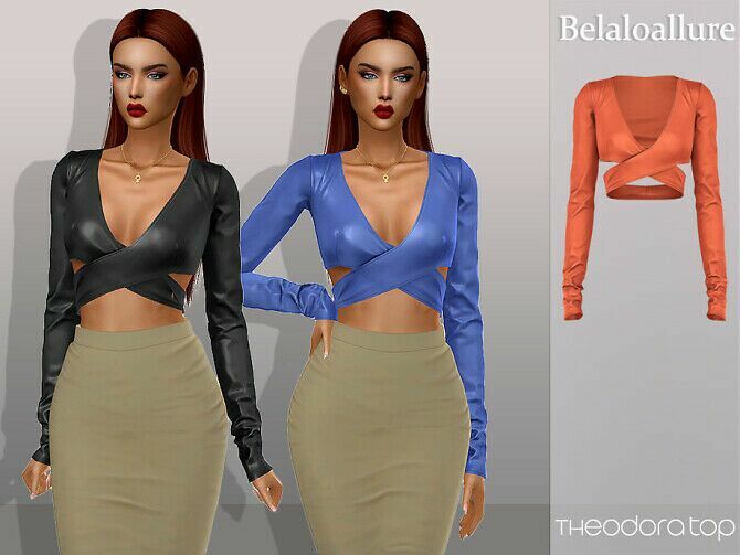 Belaloallure Theodora TOP By Belal1997 1 Belaloallure Theodora TOP By Belal1997 Sims 4 CC
