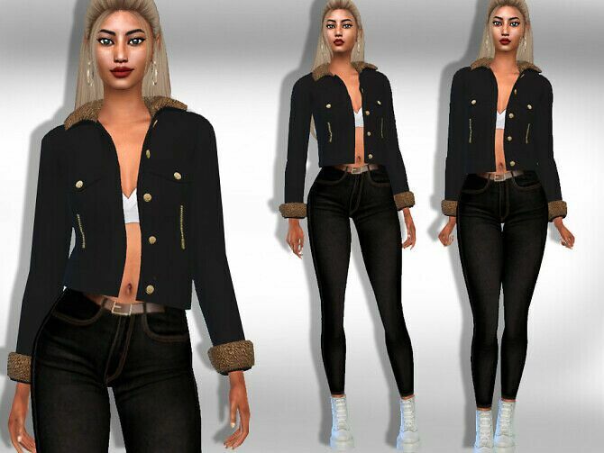 Black Mesh Jacket By Saliwa 1 Black Mesh Jacket By Saliwa Sims 4 CC