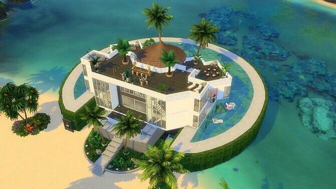 Blue Pearl Beach Mansion By Bellusim At Mod The Sims 1 Blue Pearl Beach Mansion By Bellusim At Mod The Sims Sims 4 CC