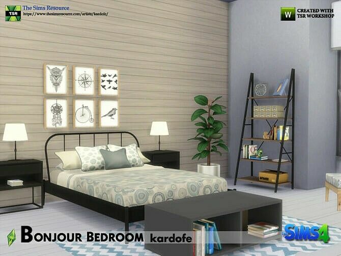 Bonjour Bedroom By Kardofe 1 Bonjour Bedroom By Kardofe Sims 4 CC