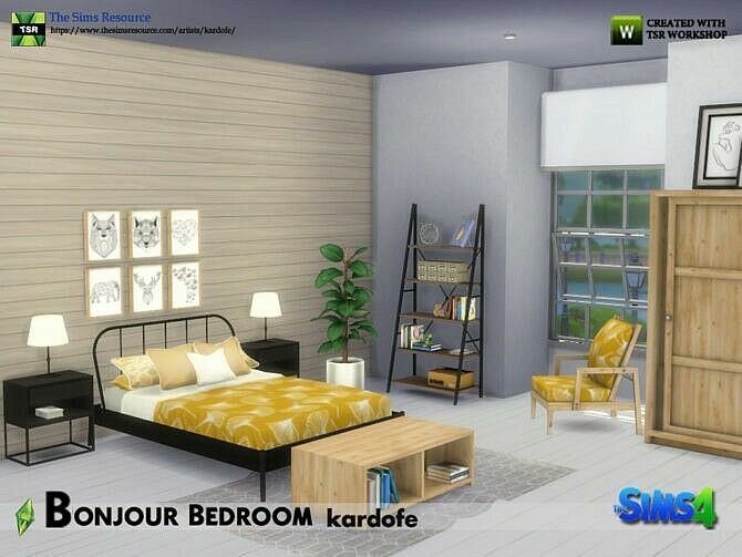 Bonjour Bedroom By Kardofe 2 sims 4 cc bonjour bedroom by kardofe 2
