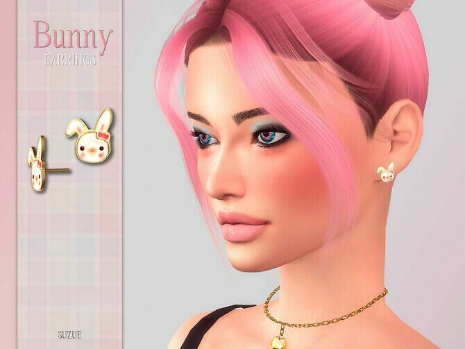 Bunny Earrings By Suzue 1 Bunny Earrings By Suzue Sims 4 CC