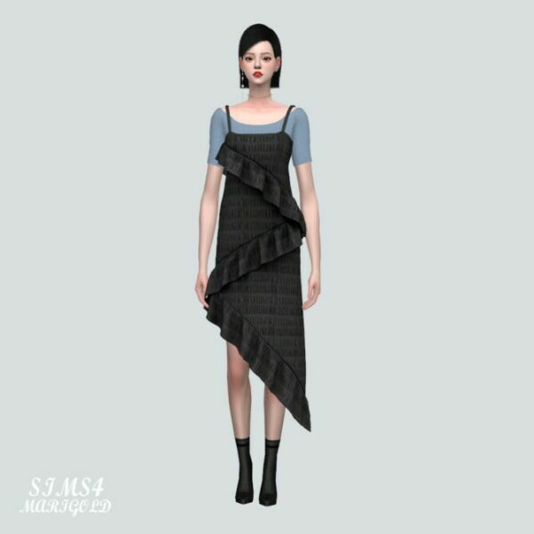 Bustier Dress With T-Shirts At Marigold 3 sims 4 cc bustier dress with t shirts at marigold 3